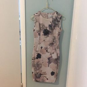 Calvin Klein scuba material stretchy work dress